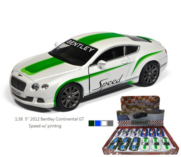 1:38 5" 2012 Bentley Continental GT Speed with printing (4 colors asst) KT5369DF - Click Image to Close