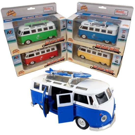 1:32 VW Bus with colour surfboard FY8011SW
