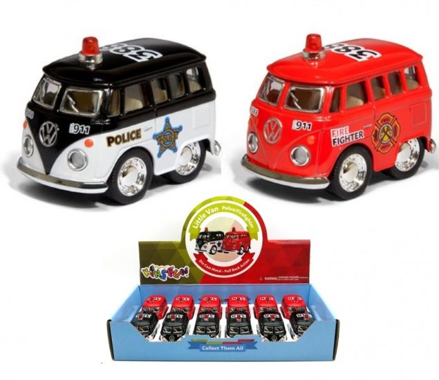 2\" Little Van (Police/Fire Fighter) (Black & Red only) KT2002DPR