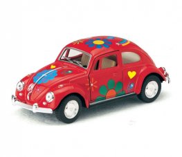 1967 Volkswagen Classical Beetle with Printing Flower 1:32 (5" Asstd Colour) KT5057DF 1967 Volkswagen Classical Beetle with Printing Flower 1:32 (5" Asstd Colour) KT5057DF