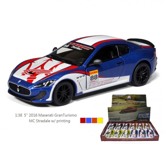 1:38 5\" 2016 Maserati Gran Turismo MC Stradale with Printing KT5395DF