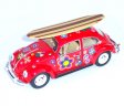 1:24 1967 Volkswagen Classic Beetle with Printing and Surfboard (6 Pcs/Box) KT7002DFS1