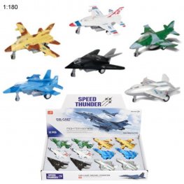 4" Diecast Models 1:180 Fighter Jet (6 Assot.)