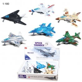 5" Diecast Models 1:128 Fighter Jet (6 Assot.)