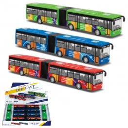 7" Diecast Models 1:64 City Long Bus (3 Assot.)
