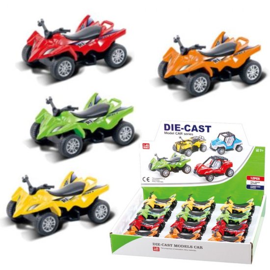 3.5\" Diecast Models 1:43 Quad Bike (4 Colours) MLQ2559D-12