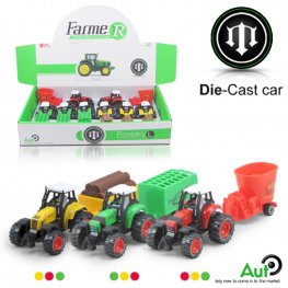 3.5" Diecast Models Farm Tractor C (3 Colours Assorted) MY2459D-8