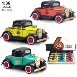 5" Diecast Models 1:36 Ford Coupe (3 Colours Asst.) MY2475D-12  5" Diecast Models 1:36 Ford Coupe (3 Colours Asst.) MY2475D-12