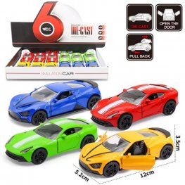 5" Diecast Models Ferrari & Zenvo (4 Colours Asst.) MY2478D-12