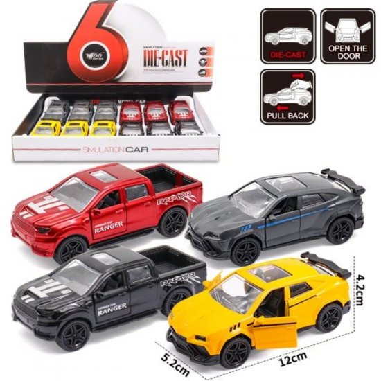 5\" Diecast Models Lamborghini & Ford Ranger (4 Colours Asst.) MY2481D-12