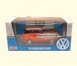 1:24 Volkswagen Type 2 (T1) - Service Pick-up with Surfboard (Black with Orange) MM79560SB