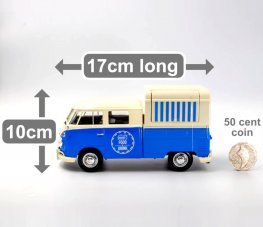 1:24 Volkswagen Type 2 (T1) Food Truck (White with Blue) MM79576FT 1:24 Volkswagen Type 2 (T1) Food Truck (White with Blue) MM79576FT
