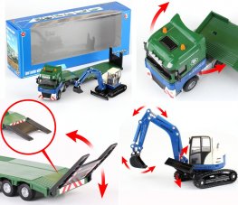 Flat Trailer with Loader 1:50 Heavy Die cast Model (Special, Minimum 12pcs) Flat Trailer with Loader 1:50 Heavy Die cast Model (Special, Minimum 12pcs)