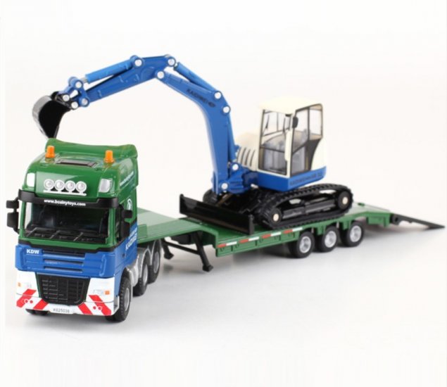 Flat Trailer with Loader 1:50 Heavy Die cast Model (Special, Minimum 12pcs)