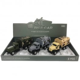 8" Diecast Military Transport Vehicle, 3 Colors Mixed WGT2422-6