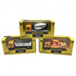 1:64 Diecast Construction Vehicle 3 Style Mixed Window Box WGT2423-1 1:64 Diecast Construction Vehicle 3 Style Mixed Window Box WGT2423-1